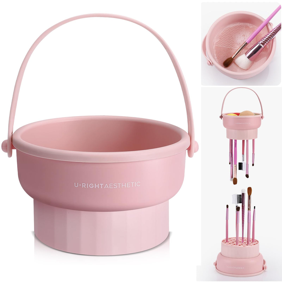 GOLIKEE makeup brush cleaner mat 3in1 bowl for washing brushes