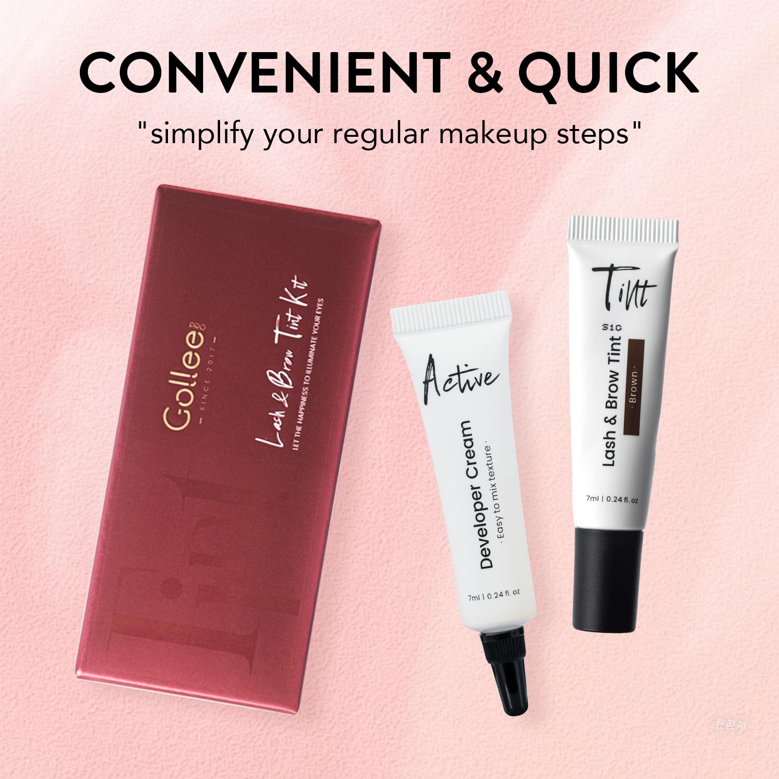 GOLLEE daily routine with brown lash and brow color