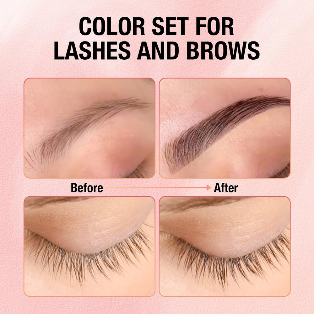 GOLLEE brow and lash color mixing step in a small dish