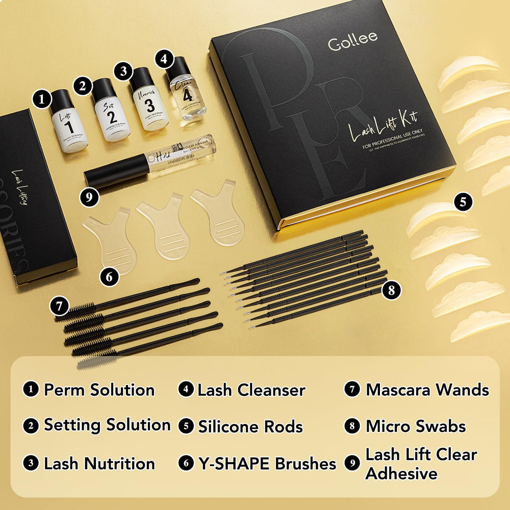 GOLLEE Lift Pad Assortment with varied curl levels.