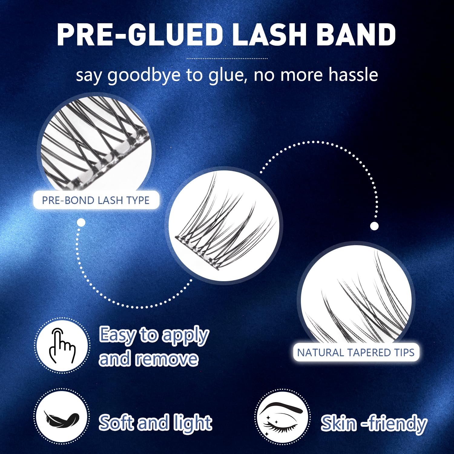 GOLLEE beginner-friendly application guide, effortless press-on lashes.