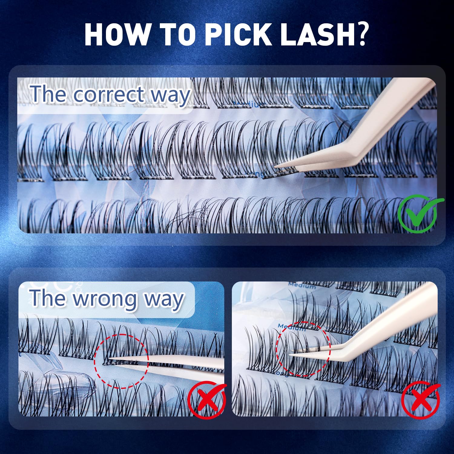 GOLLEE lightweight lashes in case, all-day comfortable wear.