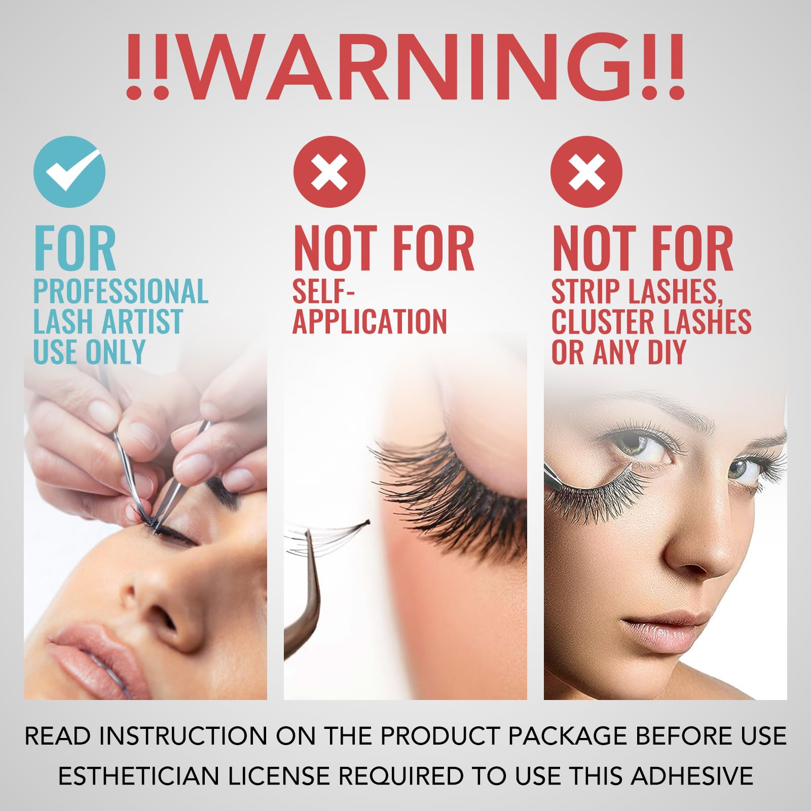 GOLLEEPRO glue drops demonstrate precision control for professional lash placements
