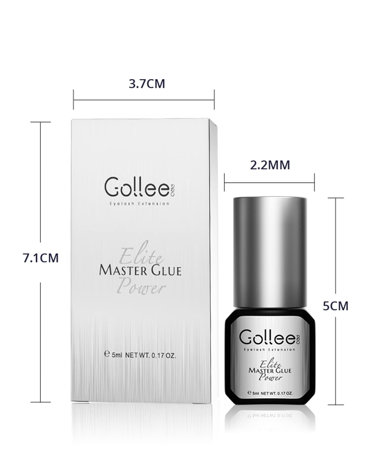 GOLLEEPRO strong-bond formula pictured to sustain lash extensions