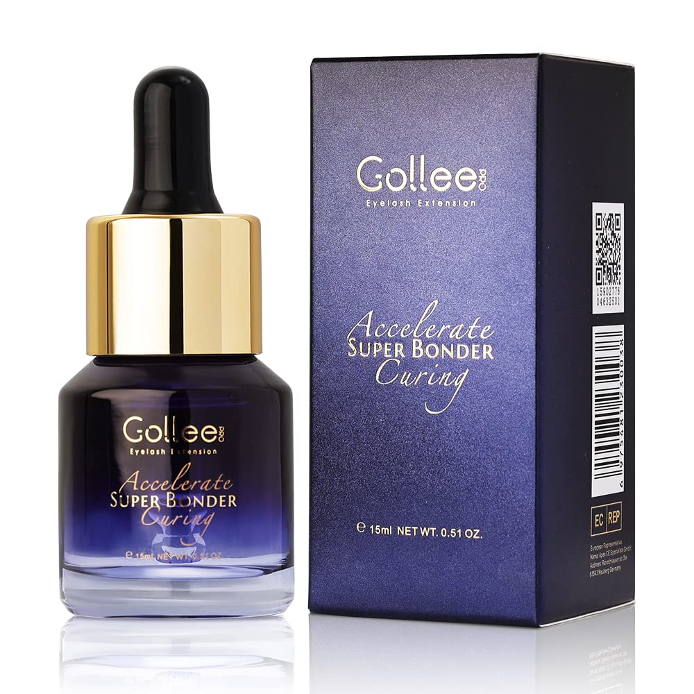 GOLLEEPRO Super Bonder bottle closeup for professional lash work and sealer benefits.