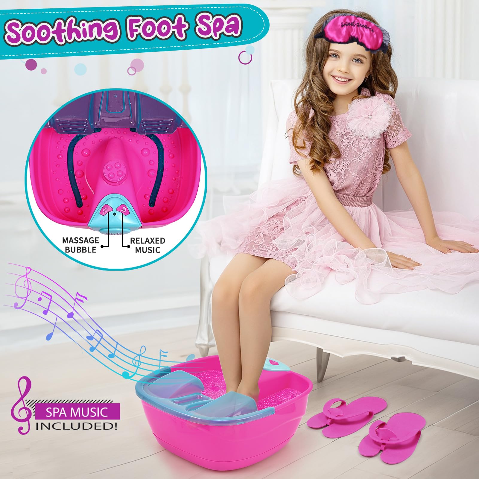 Golray foot spa cover splash guard with massage grains for mess-free soak