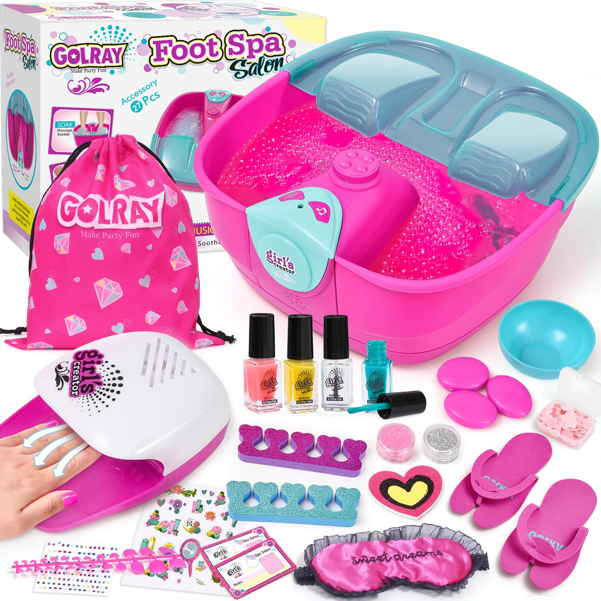 Golray kid foot spa tub offering comfortable large soak for growing feet