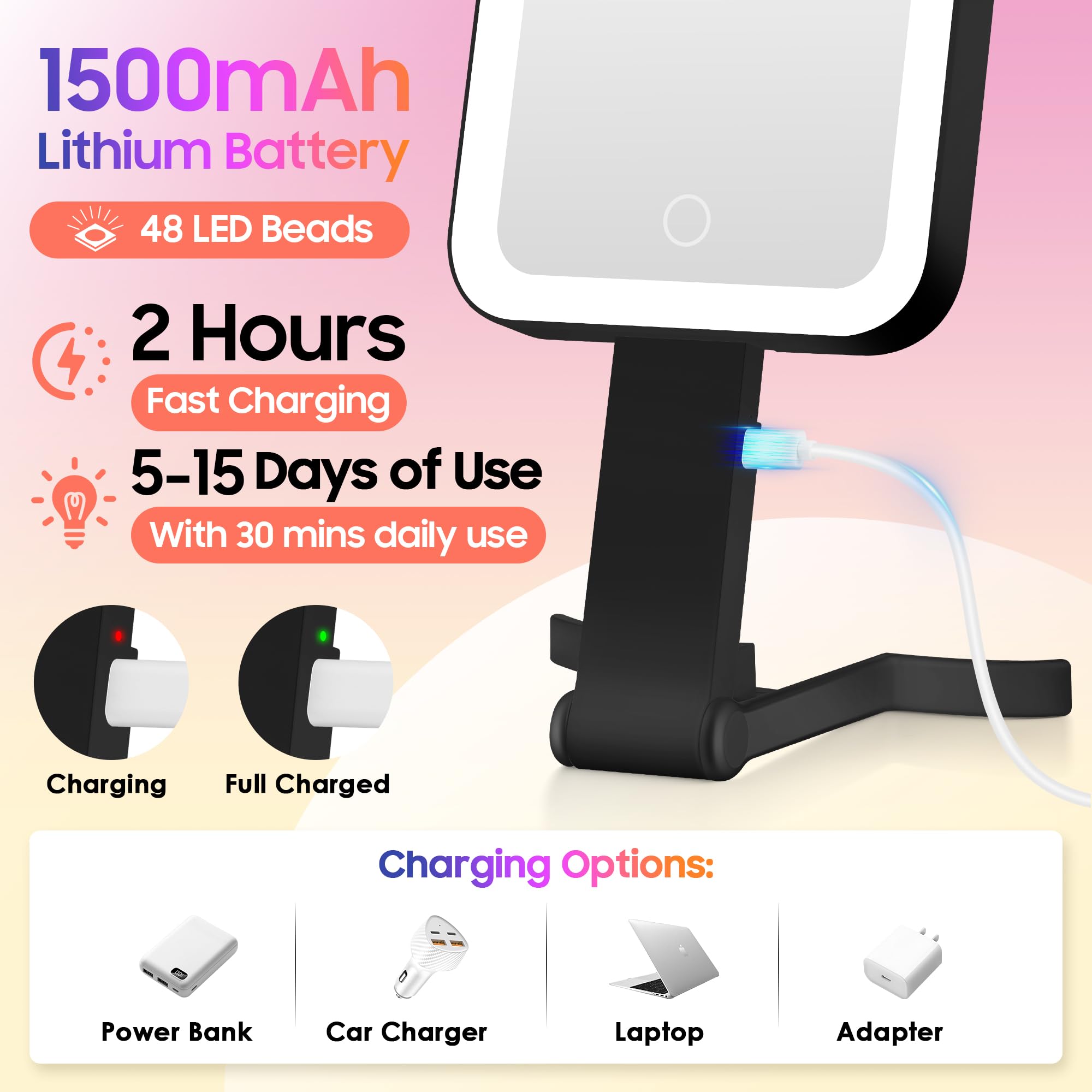 GOMIPURU 360° rotation lets you find the perfect angle.