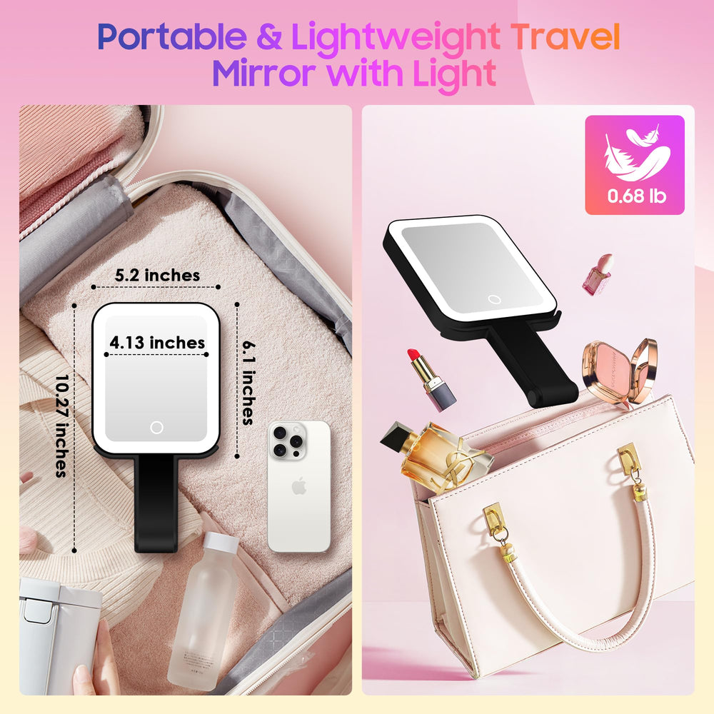 GOMIPURU compact mirror weighs 0.68 lb for travel.