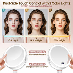 GOMIPURU 3-color lights show cool, warm, natural tones for accuracy.