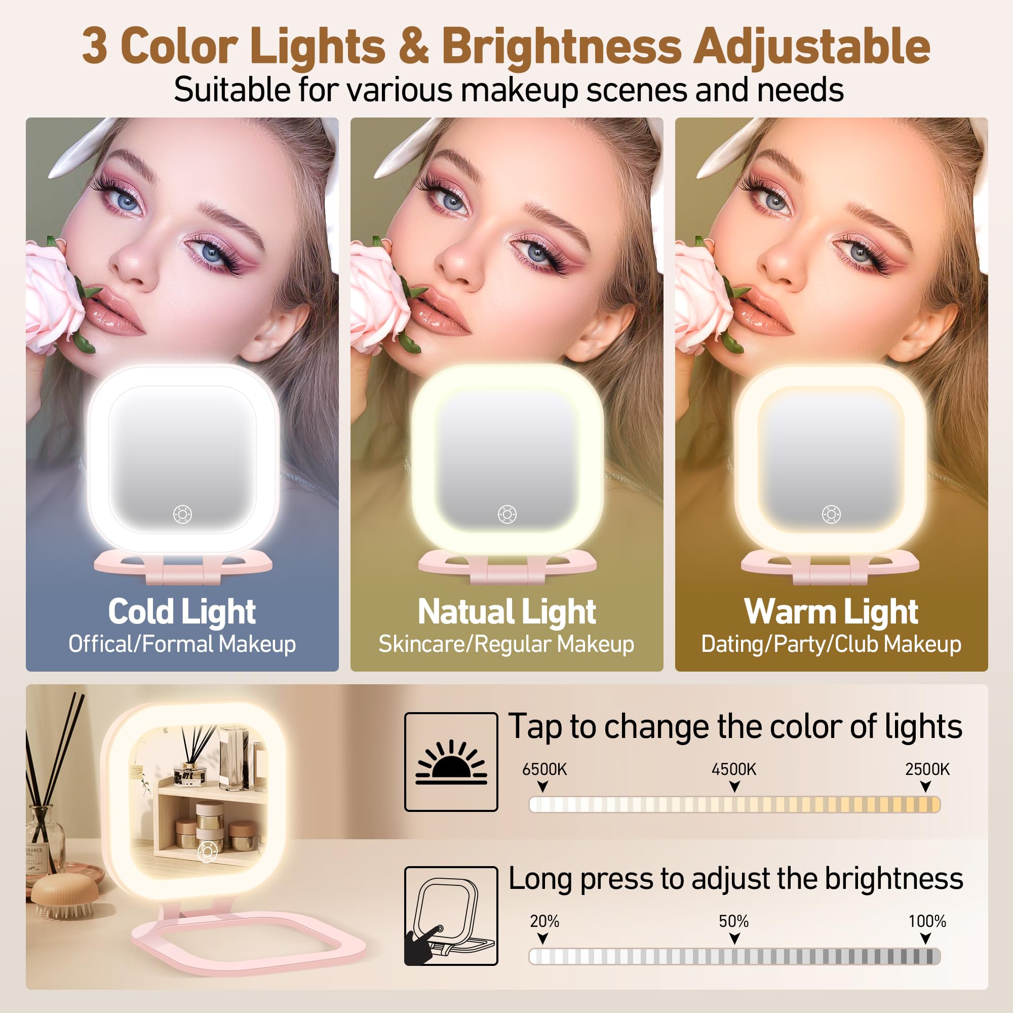 GOMIPURU adjustable brightness lets you tailor light to tasks.