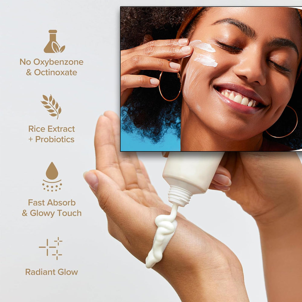Gonalulu Relief Sun Organic sunscreen cream texture shows smooth non sticky wear.