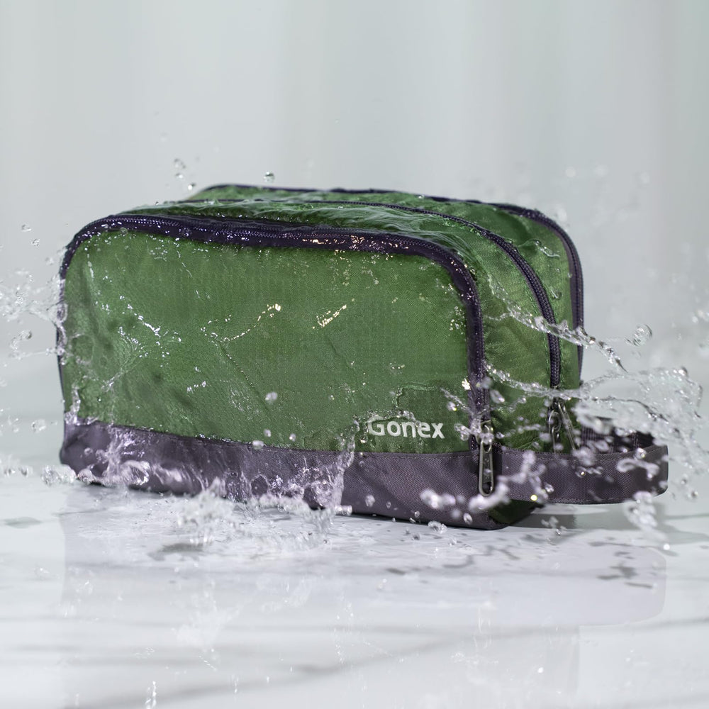 Gonex toiletry bag side handle for easy carrying.
