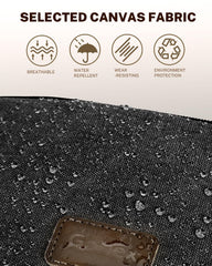 Gonex toiletry bag zipper closeup highlights durable hardware and leather pull for easy access.