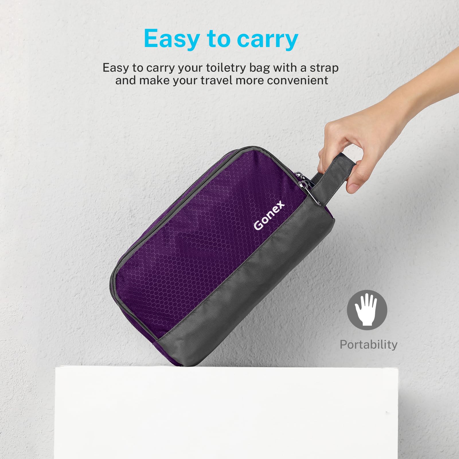 Gonex travel organizer fits in a duffel for business or family travel