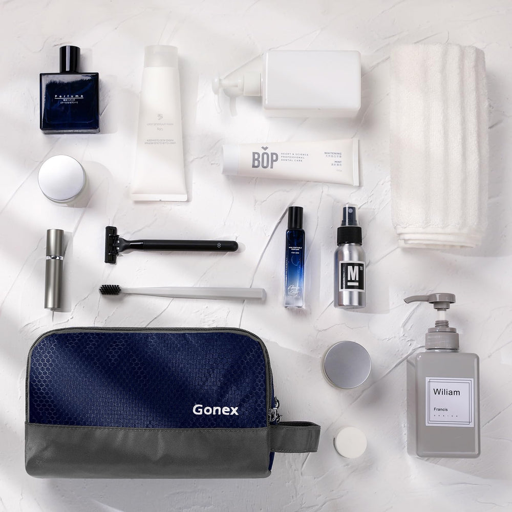 Gonex travel toiletry bag nylon back-handle for easy carrying