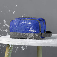 Gonex travel toiletry bag main compartment stores larger items like shampoo