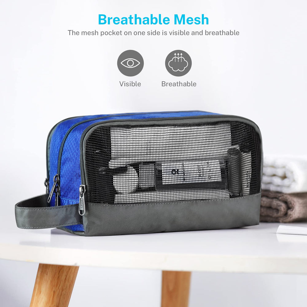 Gonex travel toiletry bag mesh pouch for smaller cosmetics and essentials