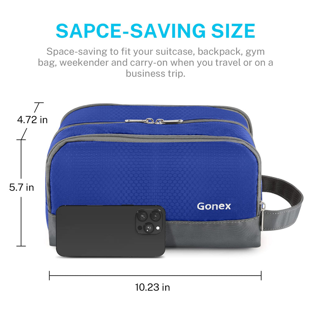 Gonex travel toiletry bag side handle makes carrying easy