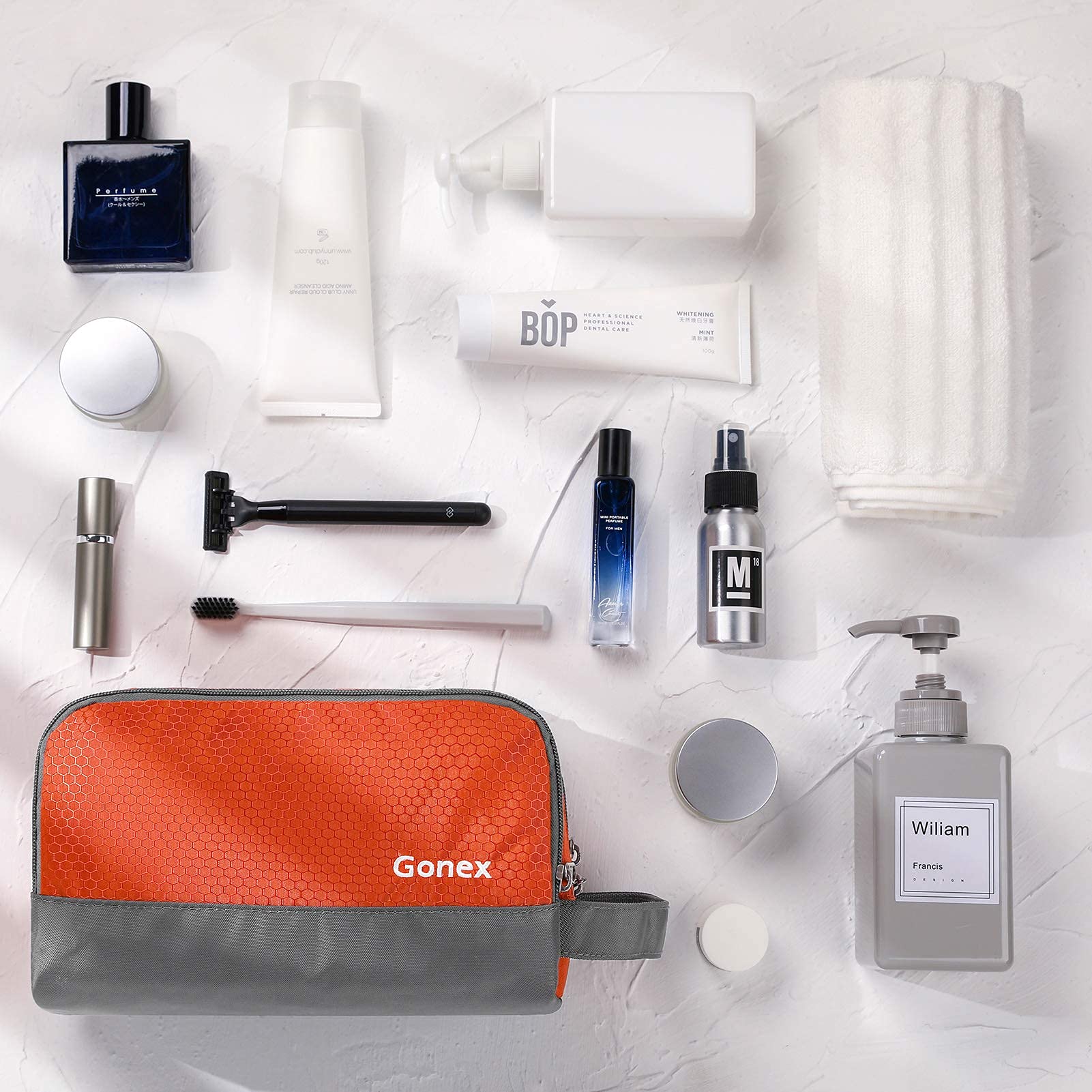 Gonex travel bag in suitcase demonstrates compact packing