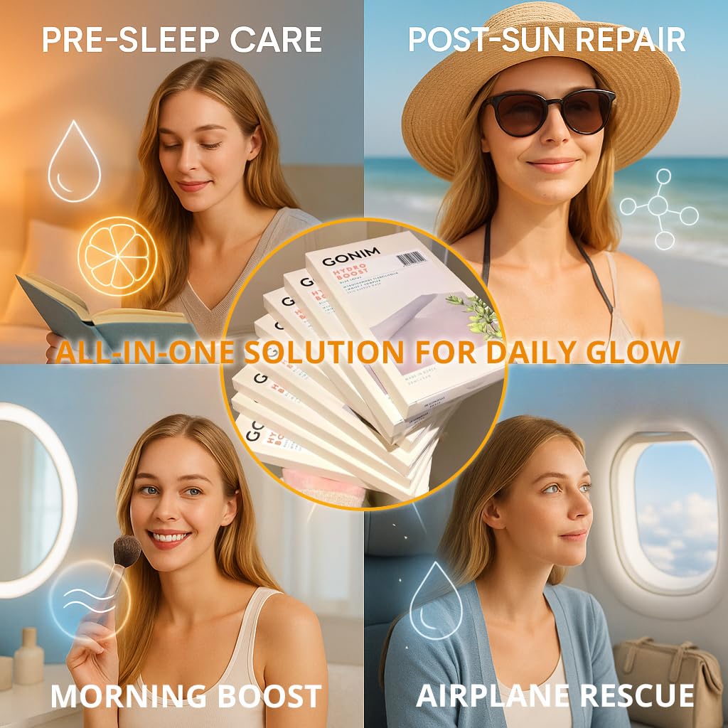 GONIM 72-Hour Hydration illustration demonstrates long-lasting moisture retention.