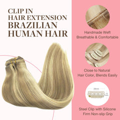 GOO GOO clip-in extensions invisible silicone-backed clips for comfortable wear