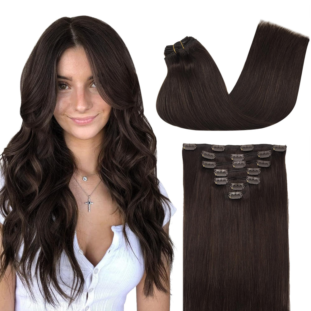 GOO GOO clip in hair extensions real human hair for a seamless natural blend
