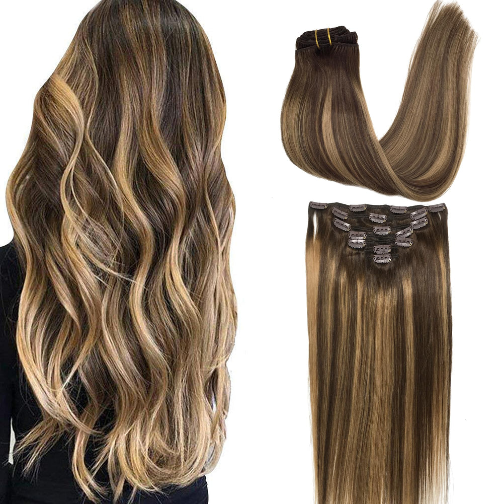 GOO GOO clip-in extensions showcase seamless clip design for invisible wear