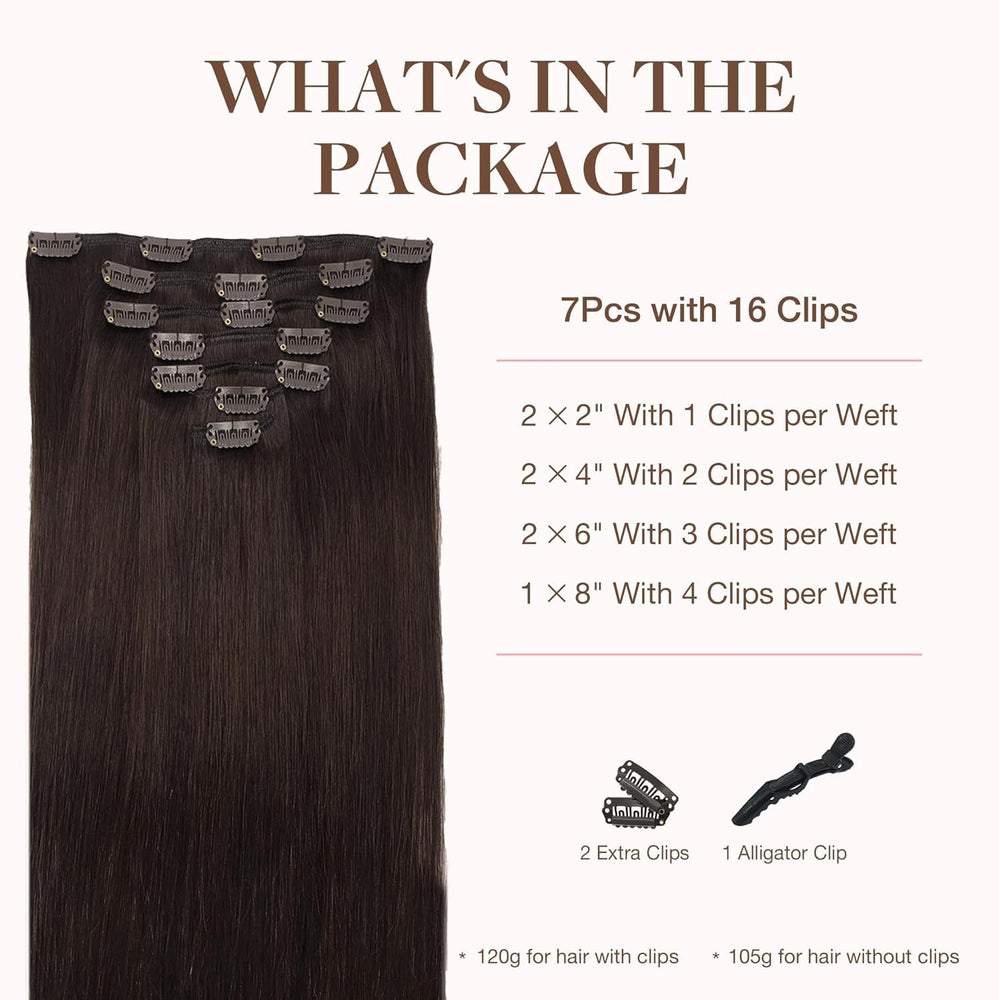 GOO GOO clip in hair extensions seamless clip design for comfortable invisible wear