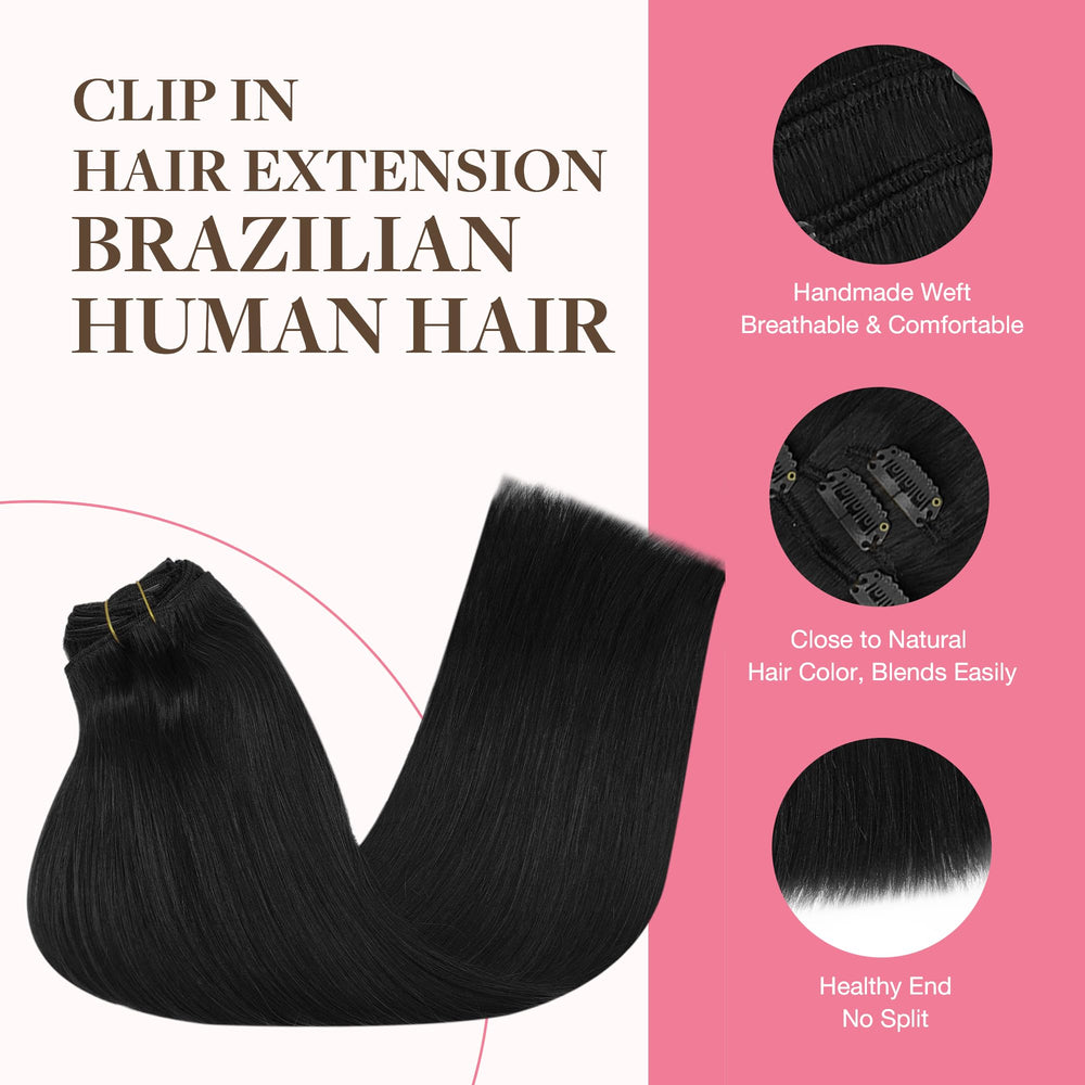GOO GOO clip-in extensions clip detail highlights secure, comfortable silicone clips.