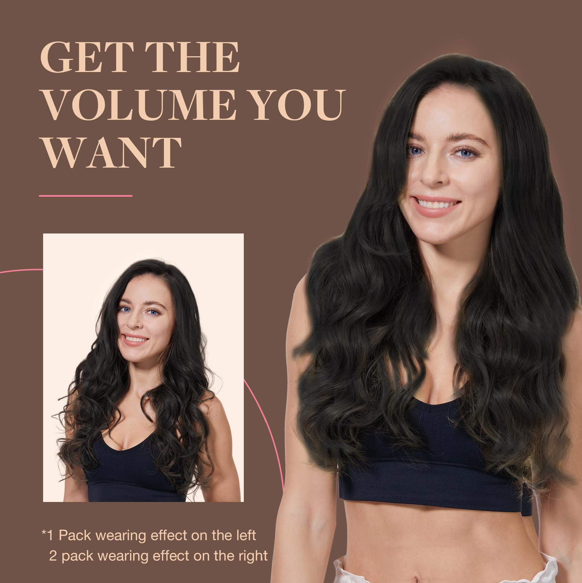GOO GOO clip-ins offer soft, lightweight wear with easy application.