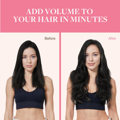 GOO GOO 18-inch straight clip-in extensions on-model styling