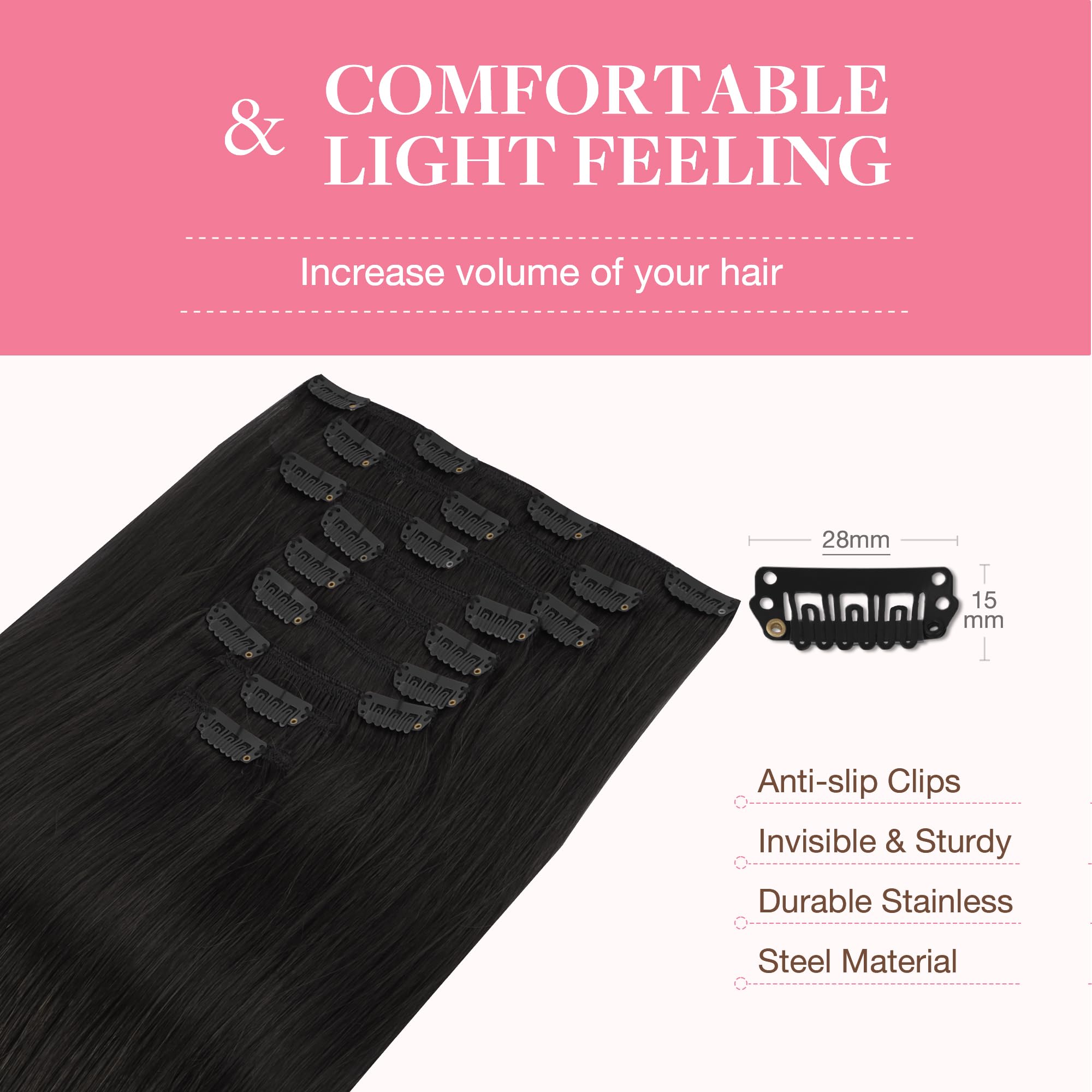 GOO GOO heat-friendly extensions, styling up to 250F for versatility.