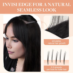 GOO GOO Invisi Edge 7-piece clip-in set ready for styling