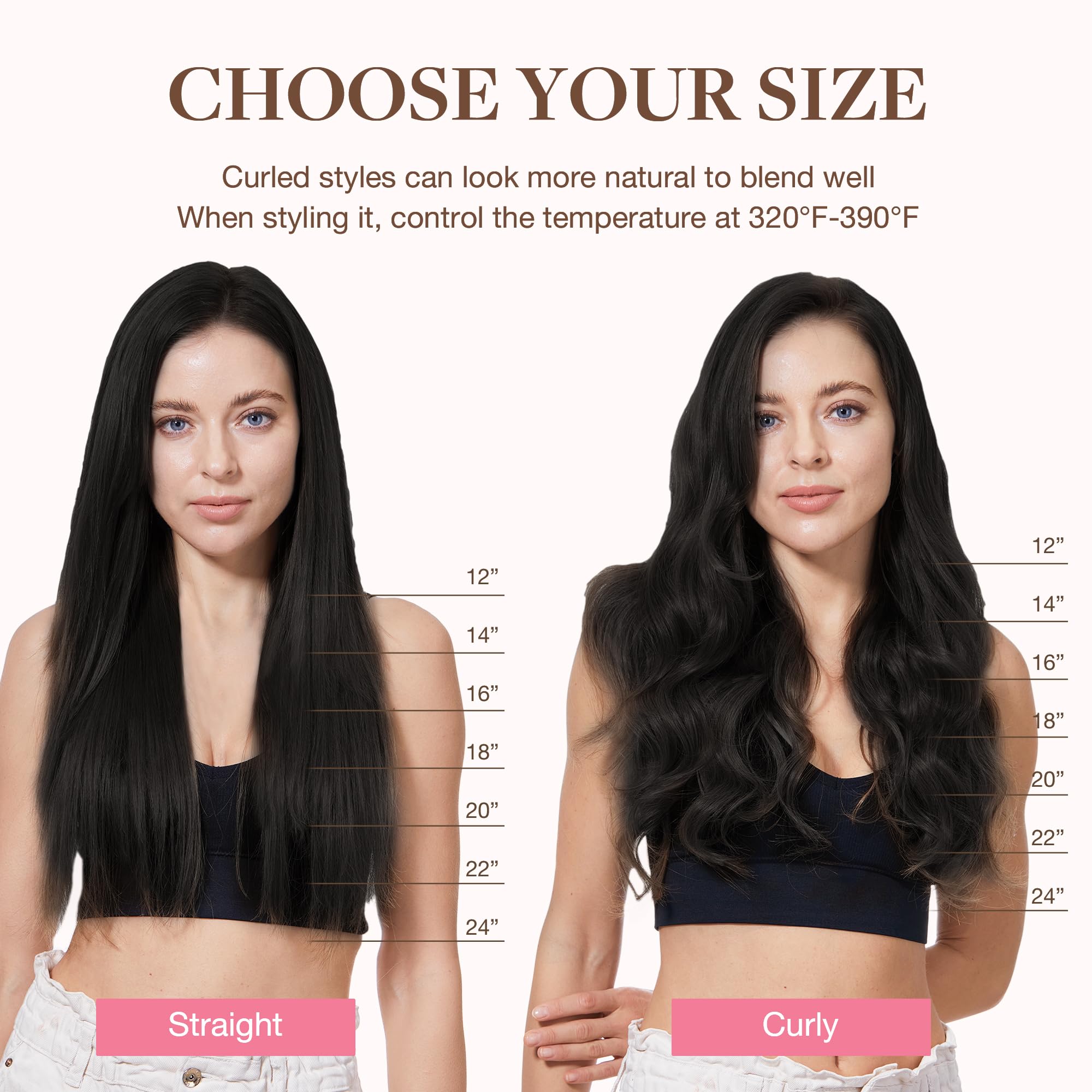 GOO GOO model wearing clip-ins demonstrates natural movement and blend