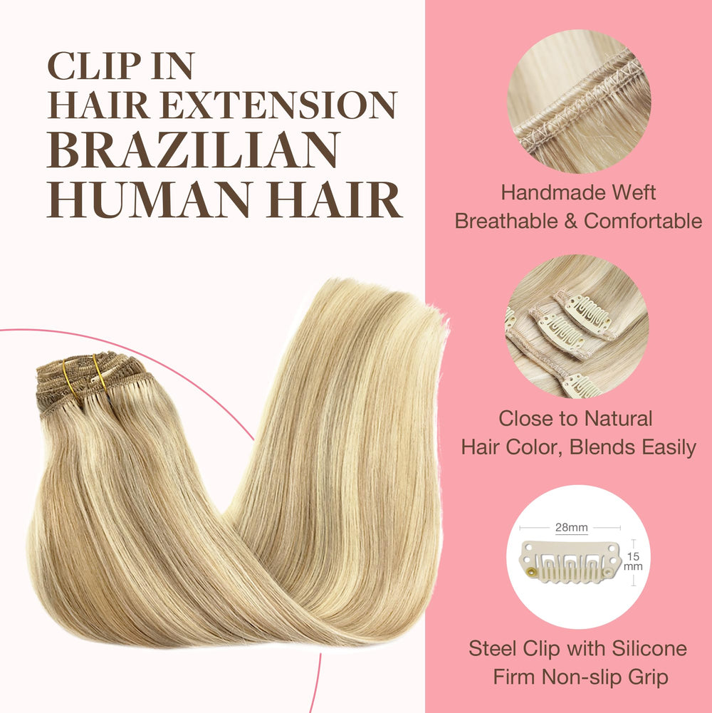 GOO GOO Remy hair clip-ins attachment showing secure, discreet integration.