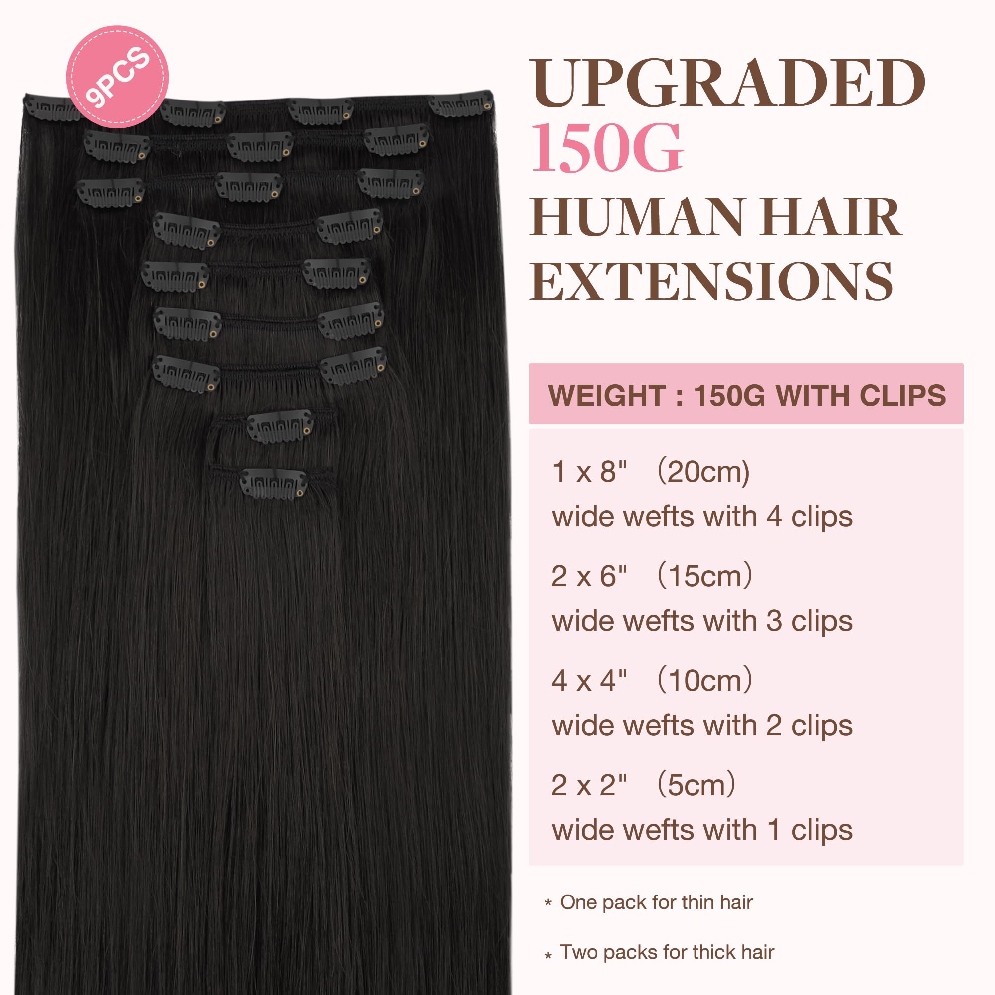 GOO GOO seamless-clip-in with silicone-backed clips for comfortable wear