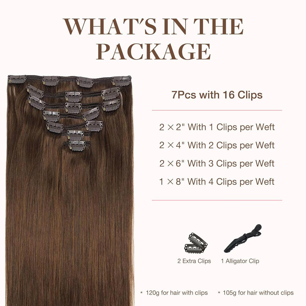 GOO GOO seamless clip-in extensions with invisible clips for comfort