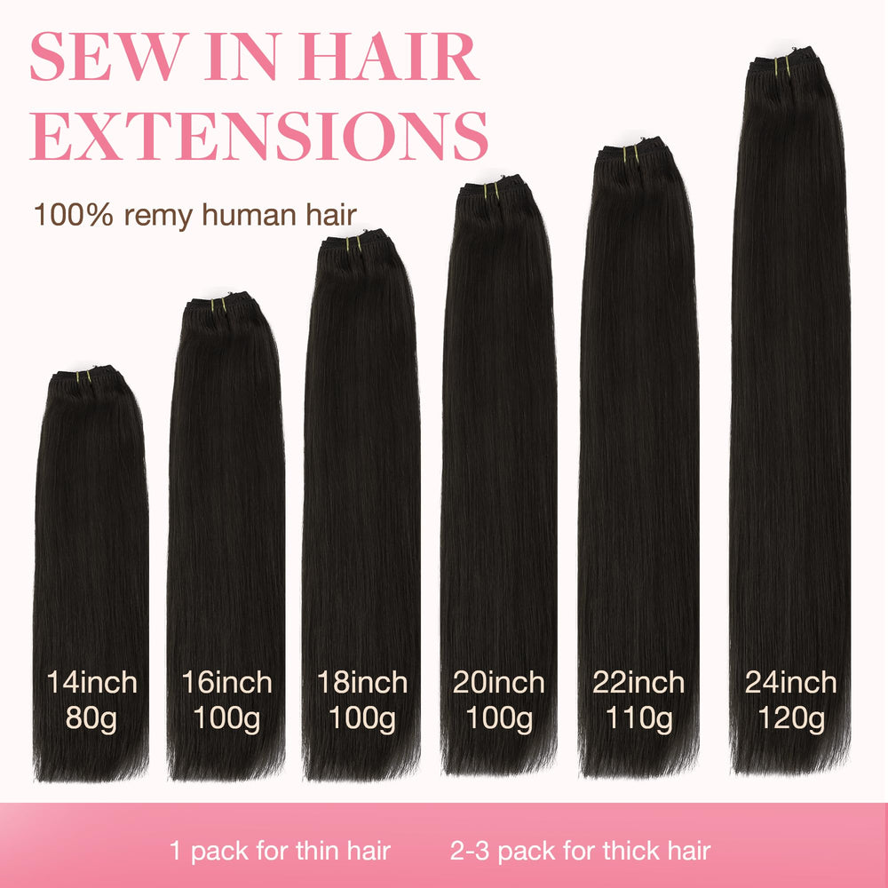 GOO GOO Sew-in Extensions double weft detail for even volume