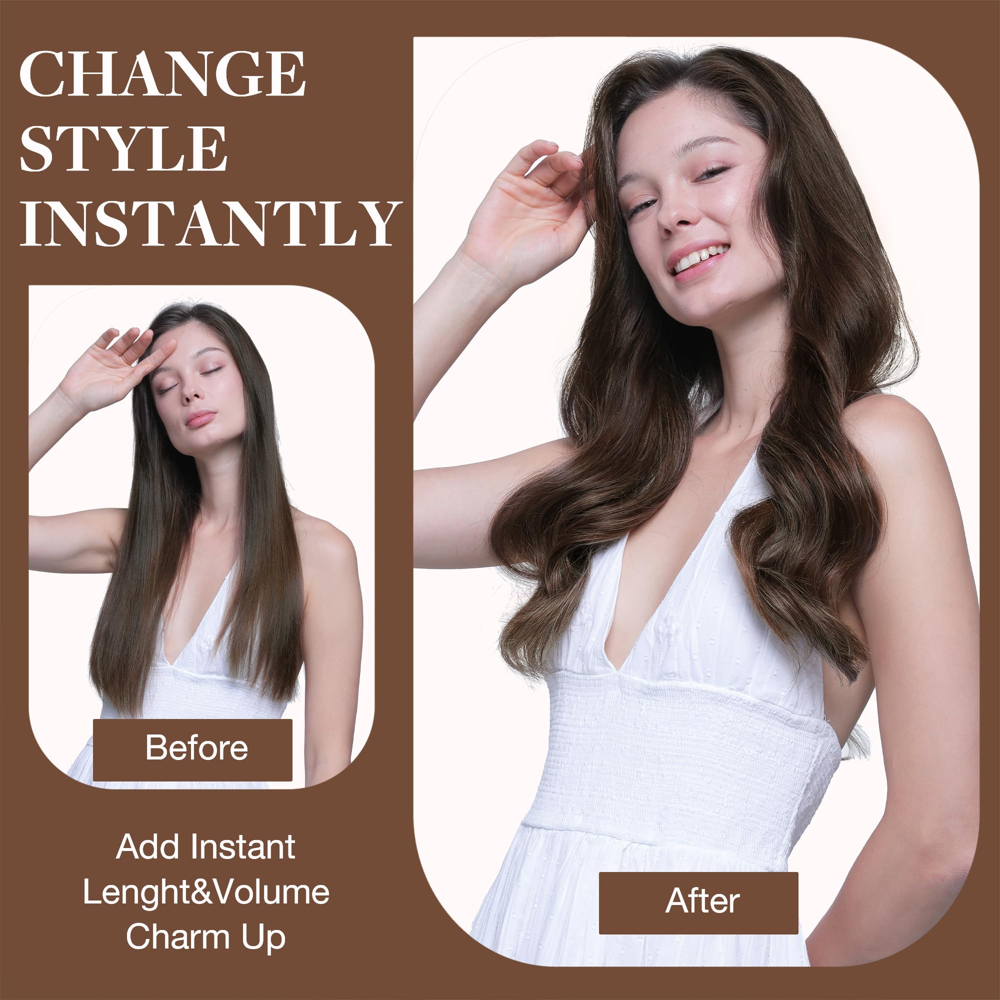 GOO GOO straight or curl friendly extensions for versatile styling