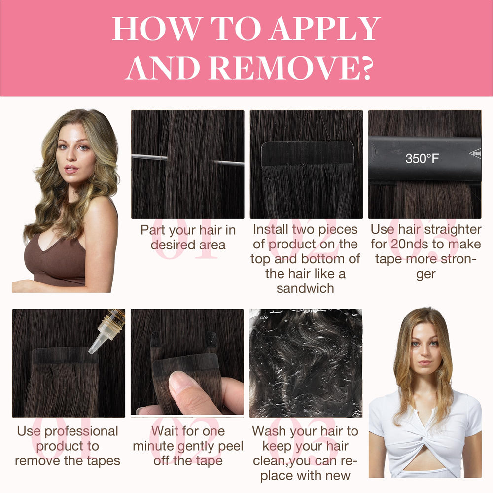GOO GOO tape-in heat styling up to 250F for versatile looks