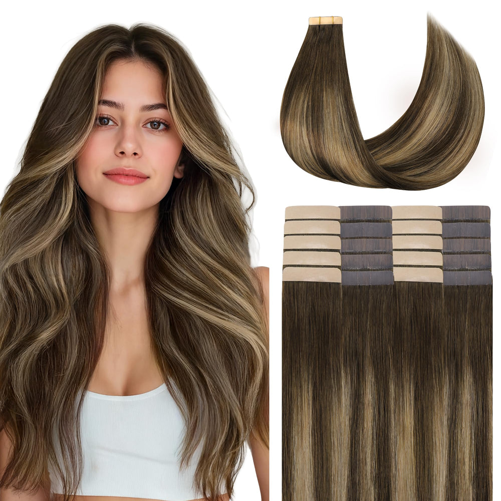GOO GOO tape-in extensions pack closeup for natural blend and soft texture