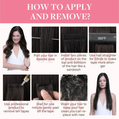 GOO GOO Remy hair 18-inch texture for silky straight styling.