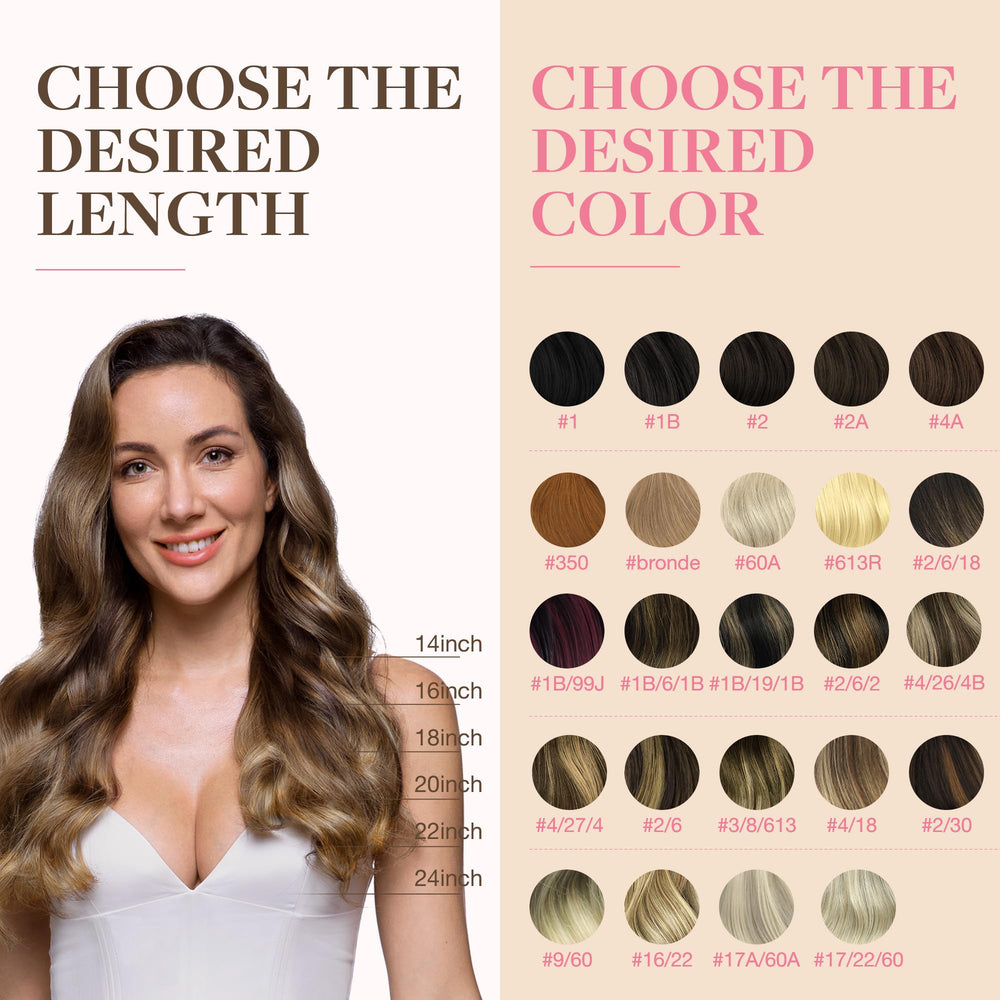GOO GOO 18inch extensions weight 50g 20-piece set flat lay