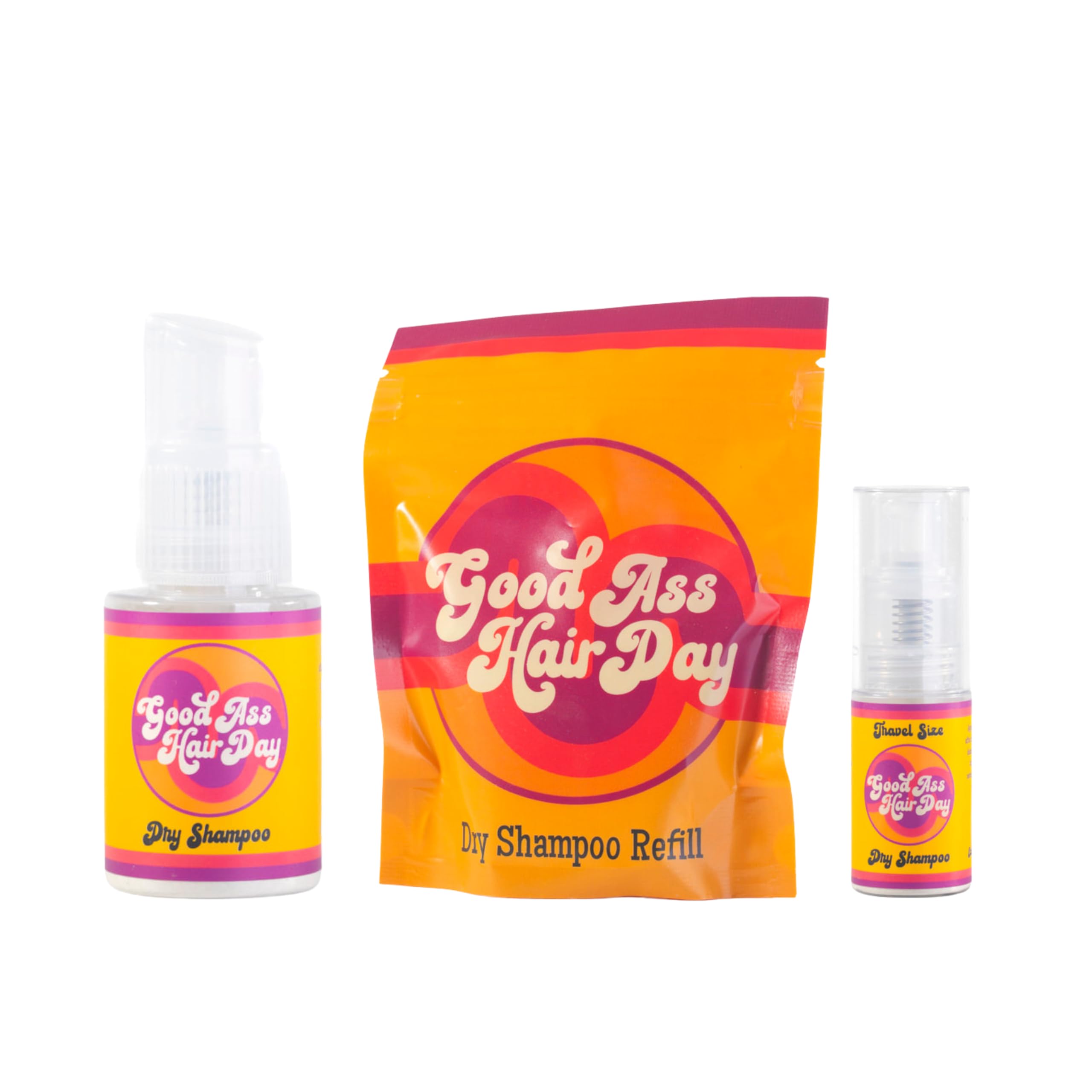 Good Ass Hair Day OG Vanilla refill packaging for travel and gym bags