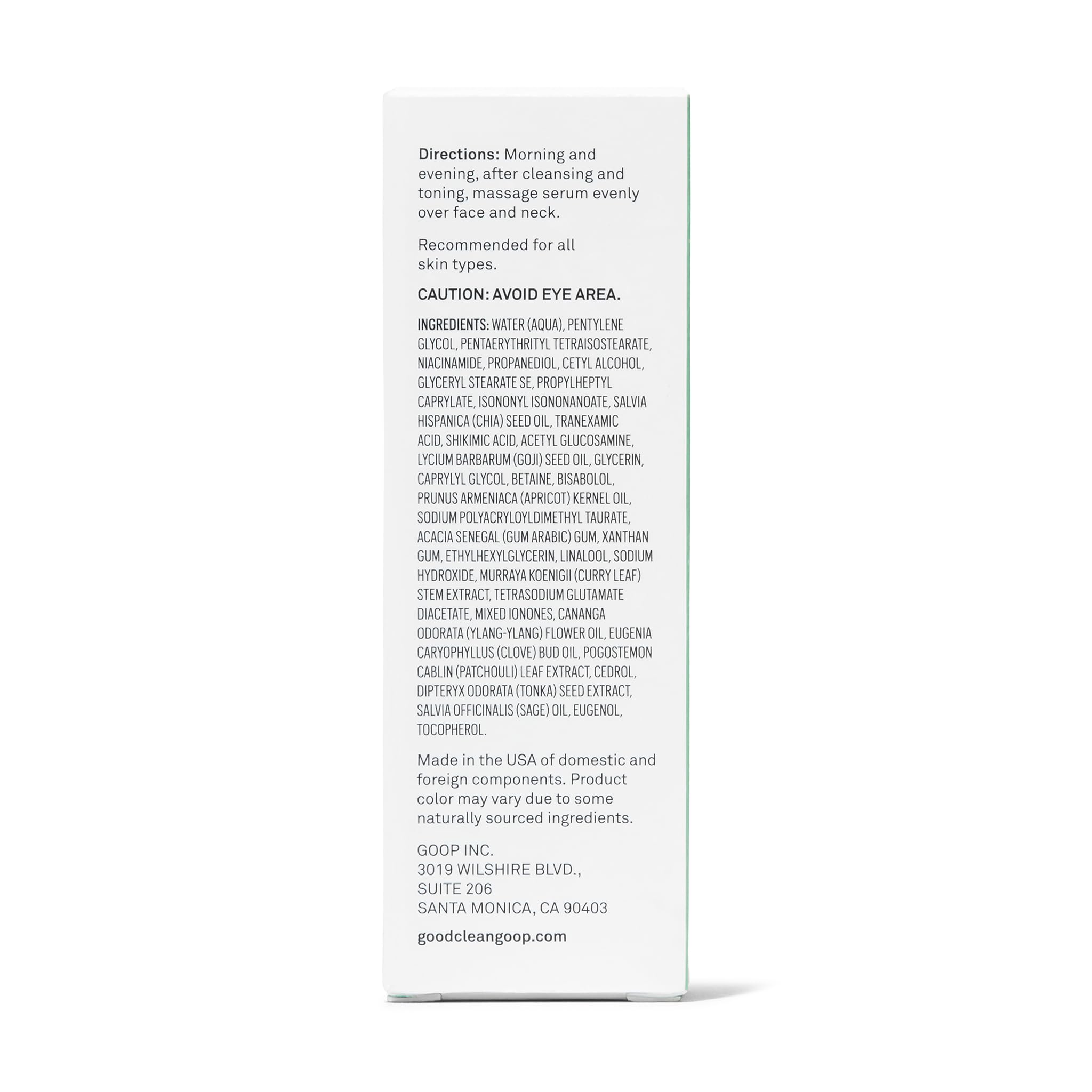 Morning and evening routine with Good Clean Goop Healthy Aging Serum
