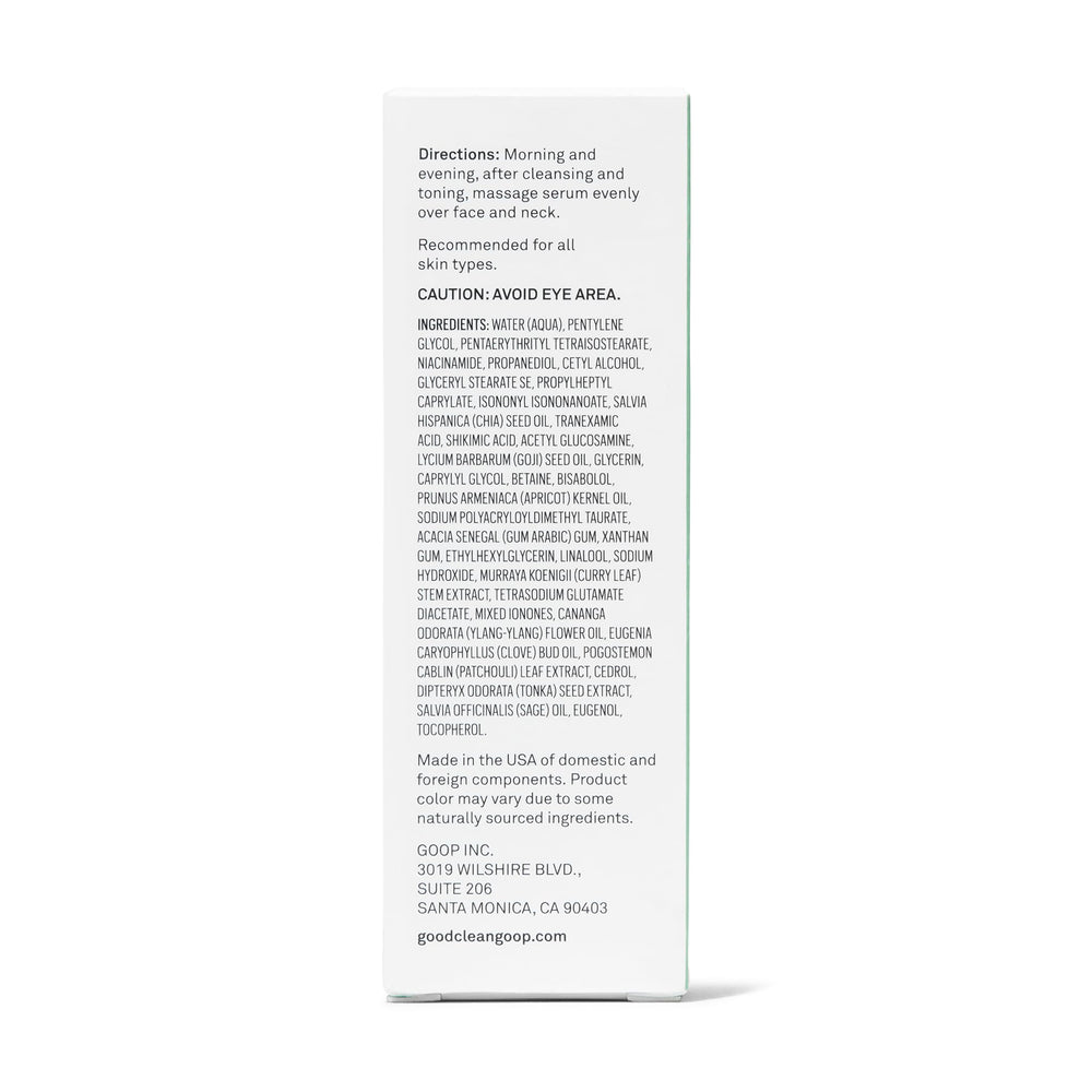 Morning and evening routine with Good Clean Goop Healthy Aging Serum