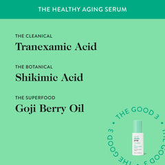Silky texture swatch of Good Clean Goop Healthy Aging Serum on skin