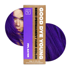 Good Dye Young PPL Eater bottle closeup for vibrant semi-permanent color