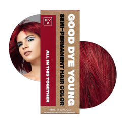 Good Dye Young red hair color bottle with vibrant shade and conditioning.